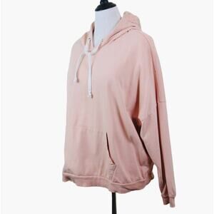 ASOS Curve Size 20 Boxy Hoodie Sweatshirt Tunnel Pocket Knit Pink